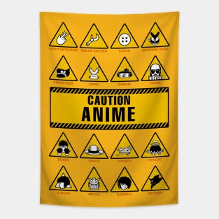 Anime Signs - Caution Tapestry
