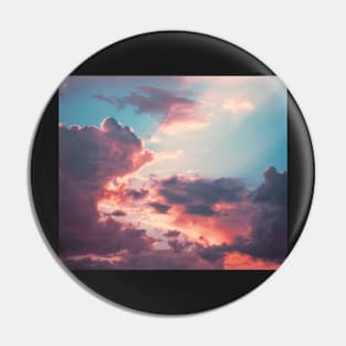 Blue sky, pink clouds Pin