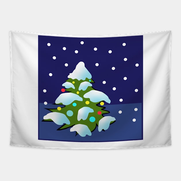 Christmas tree Tapestry by Elena Akopian