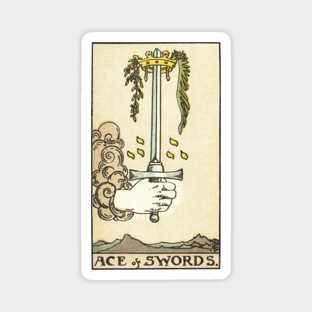 ACE OF SWORDS Magnet by WAITE-SMITH VINTAGE ART