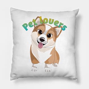 Cute dog puppy cartoon for pet lovers Pillow