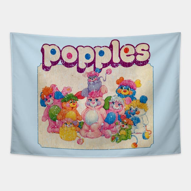 Popples Friendship Crew 1986 Vintage Tapestry by RASRAP