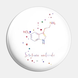 Serotonin molecule Pin