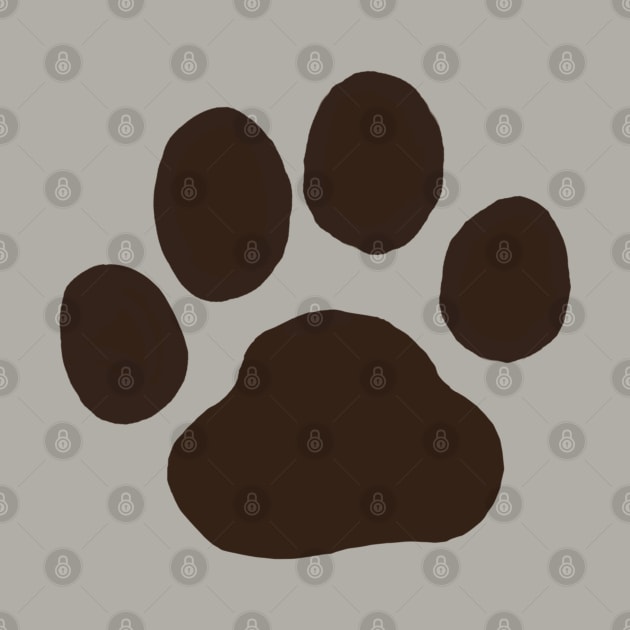 Dog Paw Print by Coffee Squirrel