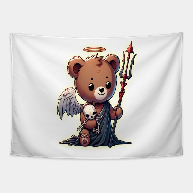 Cute Fallen Angel Bear Tapestry by Teddy Club