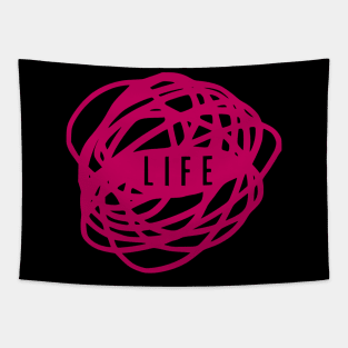 Life is a Mess PINK Tapestry
