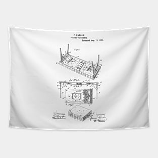 Folding Wash Bench Vintage Retro Patent Hand Drawing Tapestry