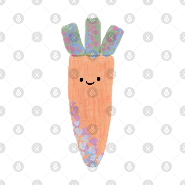 Cute floral carrot by artoftilly