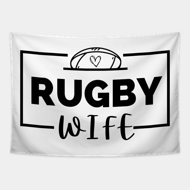 Cute Rugby Wife Fun Tapestry by Lottz_Design 