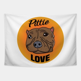 Pittie Love Pitbull Design Tapestry