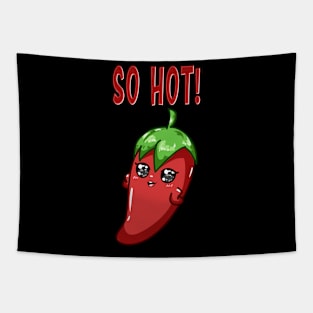 Cute Chilli Chica So Hot Funny Peppers Tapestry