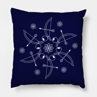 Flor de Berimbau (bright) Pillow