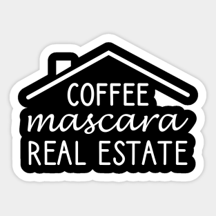 Download Coffee Mascara Real Estate Stickers Teepublic