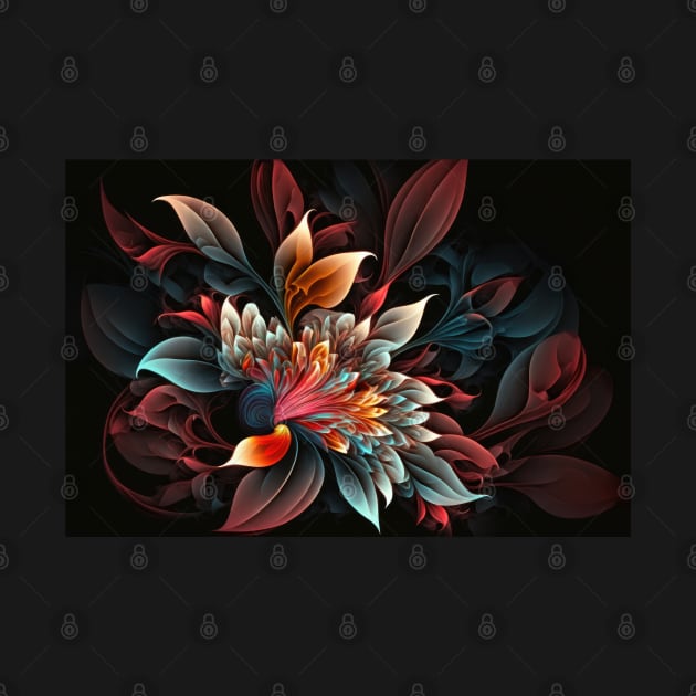 Abstract Floral Garden Botanical Print by FloralFancy