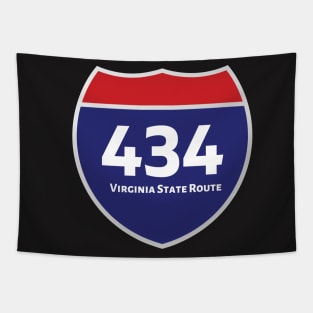 434 Virginia State Route Area Code Tshirt Tapestry