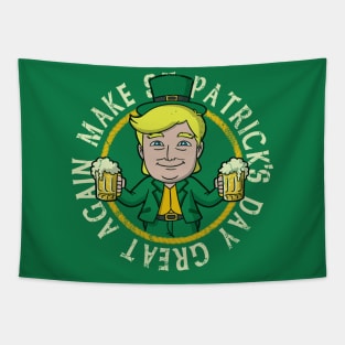 Trump Make St Patrick's Day Great Again Tapestry