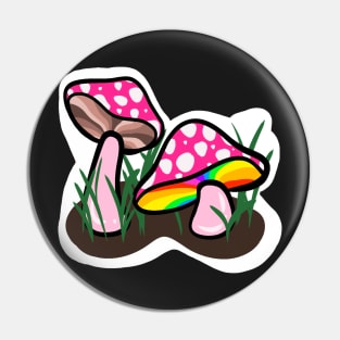 pink mushies Pin