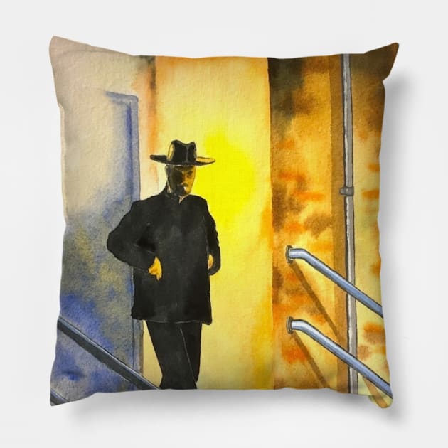 Exit The Hospital Pillow by EssexArt_ABC