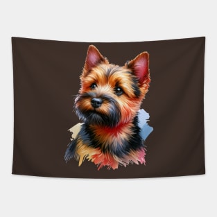 Norwich Terrier Watercolor - Beautiful Dog Tapestry