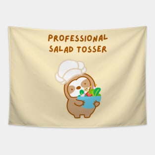 Professional Salad Tosser Sloth Tapestry