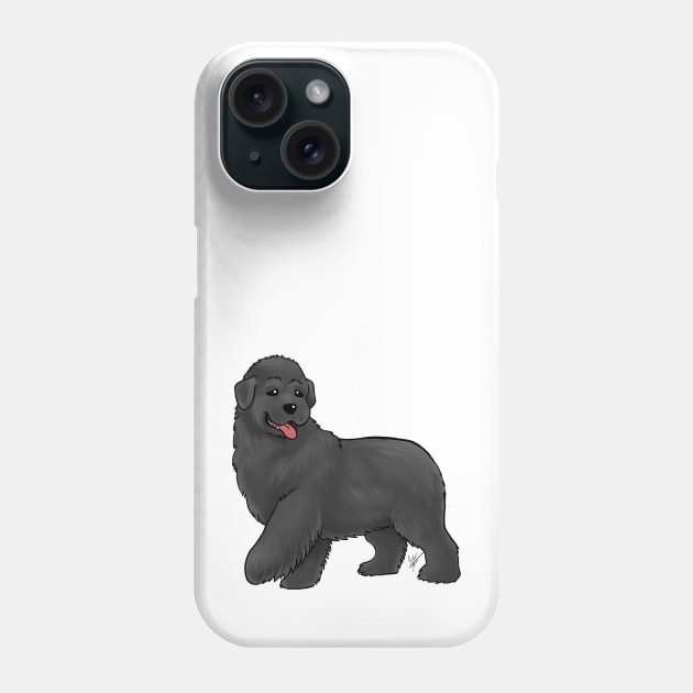 Dog - Newfoundland - Black Phone Case by Jen's Dogs Custom Gifts and Designs