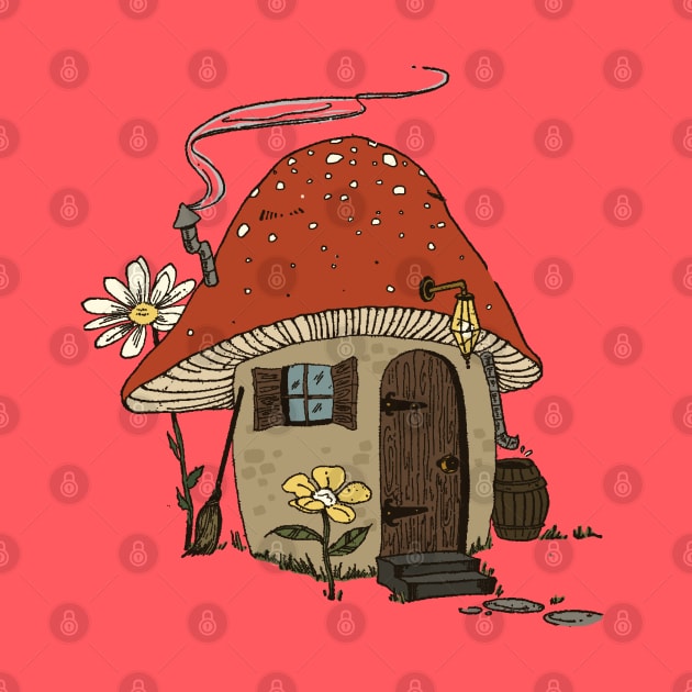 Dreaming in the Fungi Forest: A Vintage Gardening Lover's Experience in a Cottagecore Aesthetic Mushroom Hut by Ministry Of Frogs