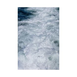 Seaspray, foam and turbulence from a boat's wake on route to the Farne Islands T-Shirt