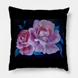 Velvety Pink Rose Petals Pillow
