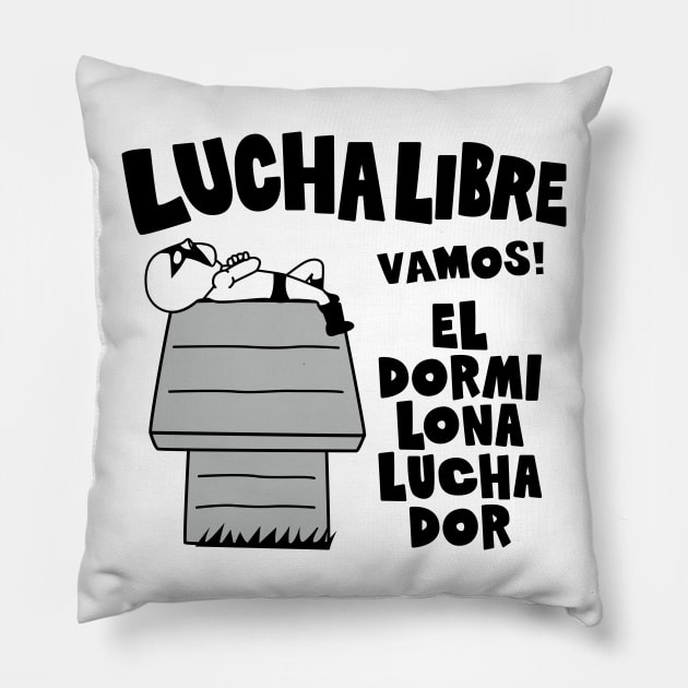 LUCHA LIBRE#70mono Pillow by RK58