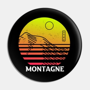 Mountains Vintage Sunset, Montagne Pin