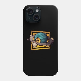 Eye Planet Cyan Phone Case