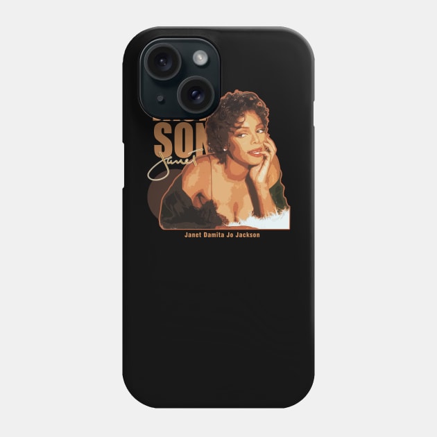 Janet Jackson Retro Phone Case by Nwebube parody design