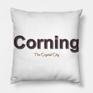 Corning Grunge Text Pillow