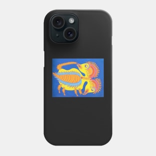 two headed chicken 1977 - Maria Primachenko Phone Case