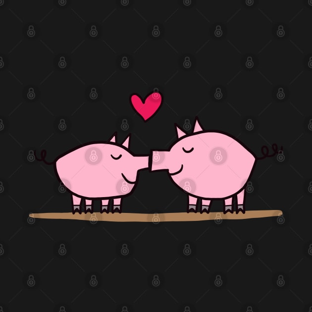 pig kiss by ThomaeArt