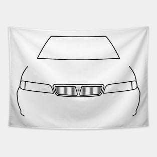 Rover 216 classic car black outline graphic Tapestry