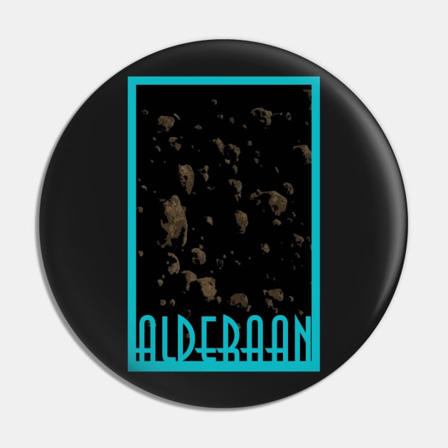 Alderaan Travel Poster Pin by PopCultureShirts