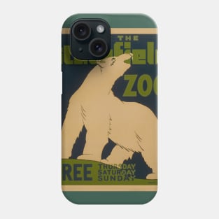 Vintage Zoo Poster Polar Bear Phone Case