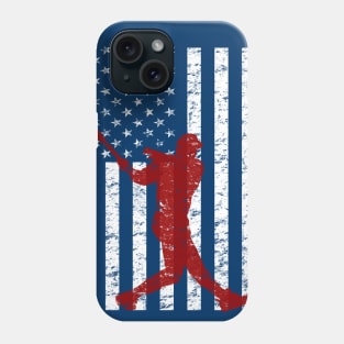 Red White and Baseball Dinger Patriotic American Flag Special Phone Case