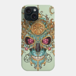 Human skull art Phone Case