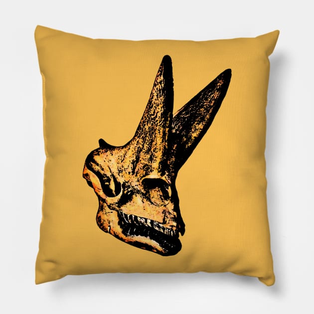 Dinosaur Skull Pillow by MaksciaMind