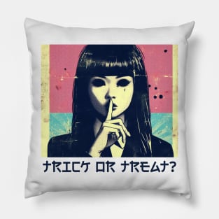 trick or treat halloween scary japan girl Pillow