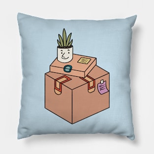 Funny plant and boxes Pillow