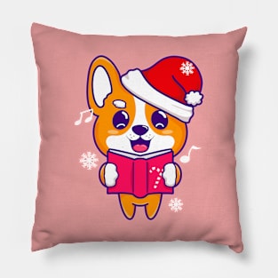 Corgi Christmas Carols Pillow