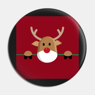 Christmas Reindeer Red Nose Funny Christmas Gifts Pin