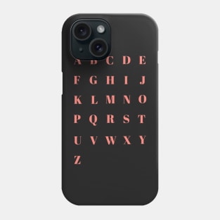 Coral Letter Sheet Phone Case