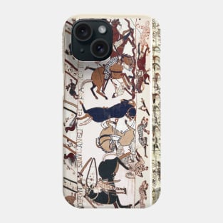 THE BAYEUX TAPESTRY,WAR HORSES AND NORMAN KNIGHTS COMBATTING HORSEBACK Phone Case