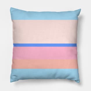 A supreme commixture of Powder Blue, Cornflower Blue, Little Girl Pink, Very Light Pink and Melon stripes. Pillow