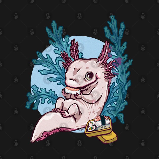 Don César the Axolotl by GANTEIL