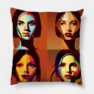 Faces of women Pillow